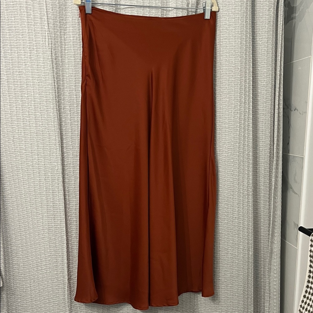 SHEIN A-Line Skirt in Rich Rust